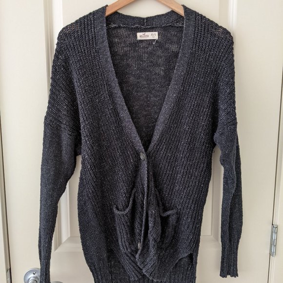 Hollister Heather Black Cardigan